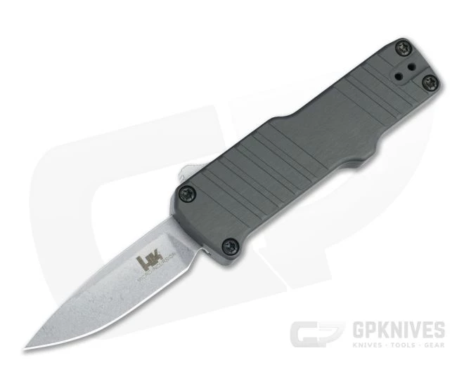 HK Micro Incursion Clip Point Tumbled 154CM Gray Aluminum CA Legal OTF Automatic 54032 3 HK Micro Incursion Clip Point Tumbled 154CM Gray Aluminum CA Legal OTF Automatic 54032