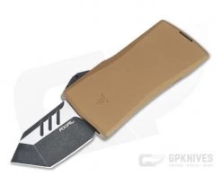 Axial Dart Tanto Blackwash S35VN Tan CA Legal OTF Automatic