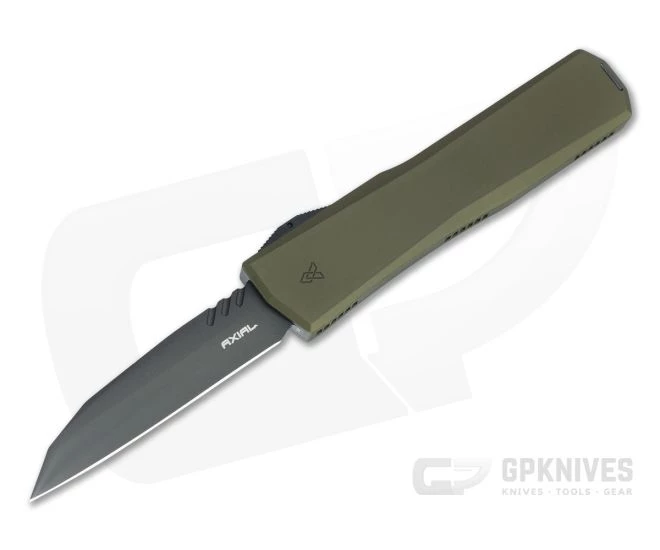 Axial Shift Wharncliffe DLC S35VN OD Green OTF Automatic 3 Axial Shift Wharncliffe DLC S35VN OD Green OTF Automatic