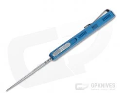 Axial Shift Clip Point Stonewashed 20CV Blue OTF Automatic -EDC (Every Day Carry) Shop 63787 3