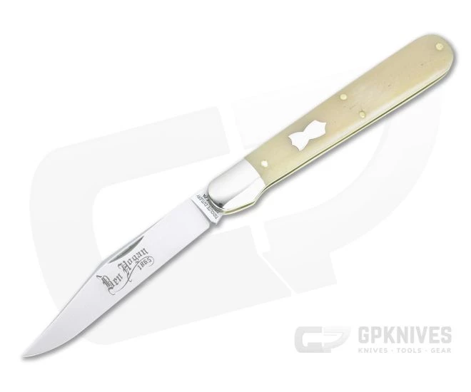 Tidioute Cutlery #65 Ben Hogan Etched Blade Smooth White Bone Slip Joint 651122 3 Tidioute Cutlery #65 Ben Hogan Etched Blade Smooth White Bone Slip Joint 651122