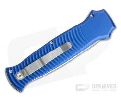 Piranha P6 Bodyguard Stonewashed S30V Blue Button Lock Automatic -EDC (Every Day Carry) Shop 6b 2