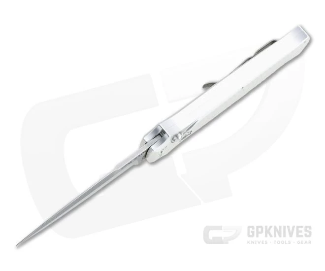 Piranha P6 Bodyguard Stonewashed S30V Silver Button Lock Automatic 5 Piranha P6 Bodyguard Stonewashed S30V Silver Button Lock Automatic - Image 3