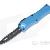 Microtech Hera D/E Black Full Serrated Double Edge Blue OTF Automatic 702-3BL 2 Microtech Hera D/E Black Full Serrated Double Edge Blue OTF Automatic 702-3BL -EDC (Every Day Carry) Shop 702 3bl 1