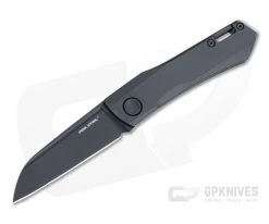 Real Steel Solis Sheepsfoot Solid Black N690 Titanium Slip Joint Folder 7063B