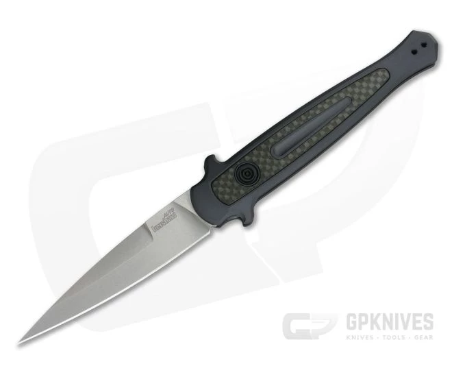 Kershaw Launch 8 Stiletto Gray Aluminum Carbon Fiber Automatic Knife 7150 3 Kershaw Launch 8 Stiletto Gray Aluminum Carbon Fiber Automatic Knife 7150