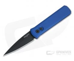 Protech Knives Godson Black DLC 154CM Blue Automatic Knife 721-BLUE