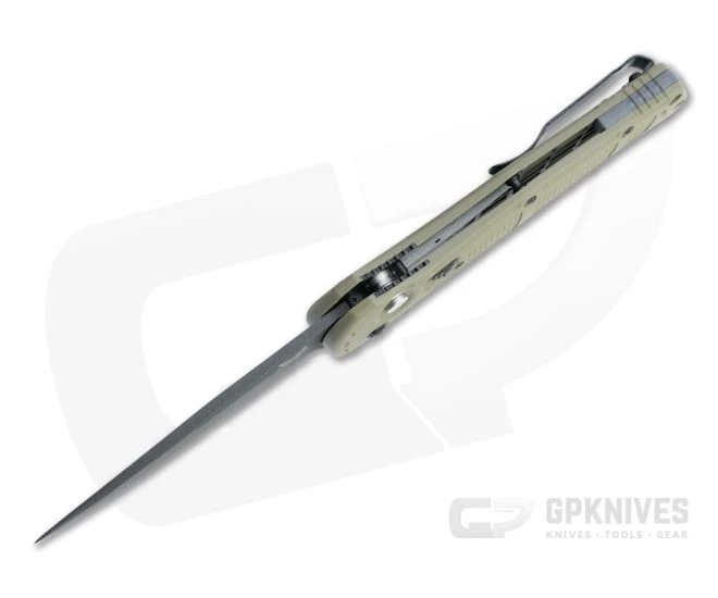 Benchmade Claymore Black Plain Edge CPM-D2 Foliage Green Grivory Button Lock Automatic 9070BK-1 5 Benchmade Claymore Black Plain Edge CPM-D2 Foliage Green Grivory Button Lock Automatic 9070BK-1 - Image 3