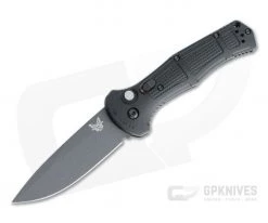 Benchmade Claymore Black Plain Edge CPM-D2 Black Grivory Button Lock Automatic 9070BK