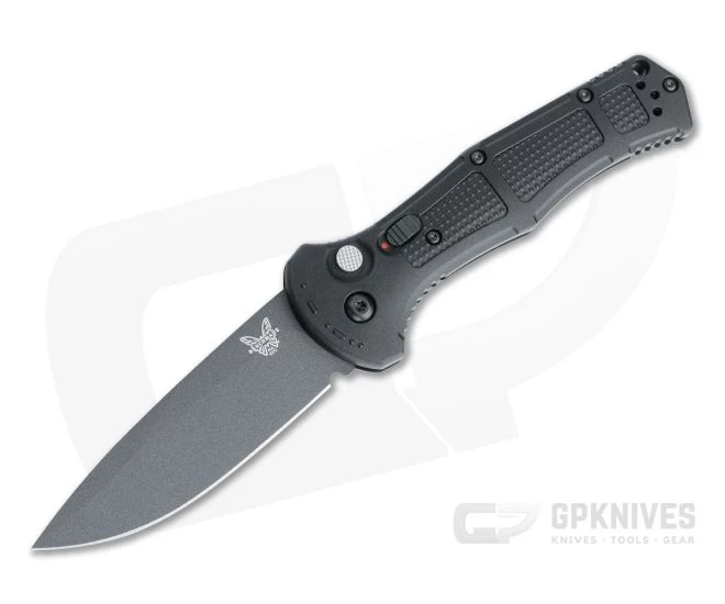 Benchmade Claymore Black Plain Edge CPM-D2 Black Grivory Button Lock Automatic 9070BK 3 Benchmade Claymore Black Plain Edge CPM-D2 Black Grivory Button Lock Automatic 9070BK