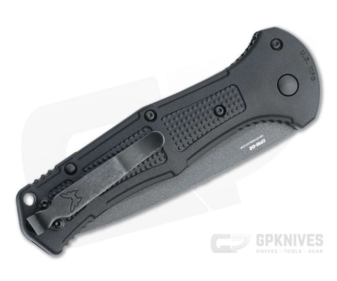 Benchmade Claymore Black Plain Edge CPM-D2 Black Grivory Button Lock Automatic 9070BK 4 Benchmade Claymore Black Plain Edge CPM-D2 Black Grivory Button Lock Automatic 9070BK - Image 2