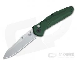 Benchmade 9400 Osborne Auto Green Aluminum Satin S30V Button Lock Automatic