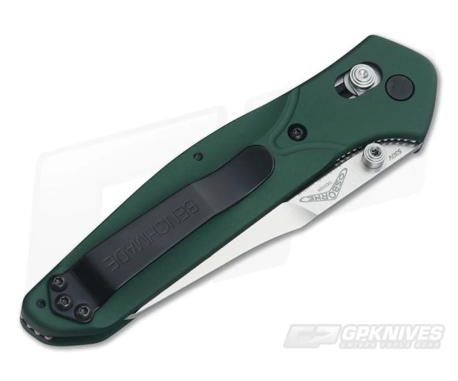 Benchmade 940 Osborne Green Aluminum Satin S30V AXIS Lock Folder 4 Benchmade 940 Osborne Green Aluminum Satin S30V AXIS Lock Folder - Image 2