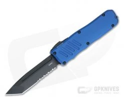 Guardian Tactical Recon-035 Blue Black Tactical Elmax Serrated Tanto D/A OTF Automatic 94122