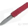Guardian Tactical Recon-035 Stonewashed Elmax Single Edge Red OTF Automatic 94511 -EDC (Every Day Carry) Shop 94511 red 1