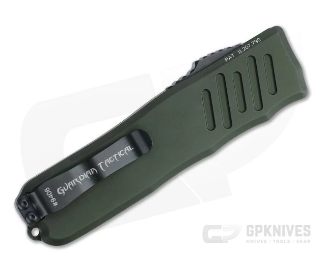 Guardian Tactical Recon-035 Black Part Serrated Elmax Tanto OD Green OTF Automatic 98122 4 Guardian Tactical Recon-035 Black Part Serrated Elmax Tanto OD Green OTF Automatic 98122 - Image 2