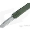Guardian Tactical Recon-035 Stonewashed Part Serrated Elmax Tanto OD Green OTF Automatic 98522 -EDC (Every Day Carry) Shop 98522 1
