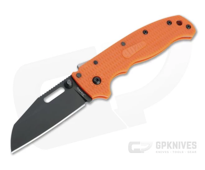 Demko Knives AD20.5 Sharksfoot Black DLC Plain Edge Orange FRN Shark Lock Folder 3 Demko Knives AD20.5 Sharksfoot Black DLC Plain Edge Orange FRN Shark Lock Folder