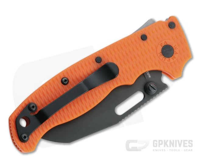 Demko Knives AD20.5 Sharksfoot Black DLC Plain Edge Orange FRN Shark Lock Folder 4 Demko Knives AD20.5 Sharksfoot Black DLC Plain Edge Orange FRN Shark Lock Folder - Image 2
