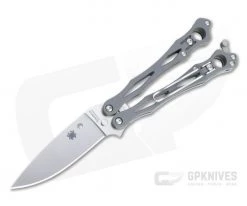 Spyderco SmallFly 2 LTD Satin Cruwear Gray G10 Balisong Folder B02GPGY2