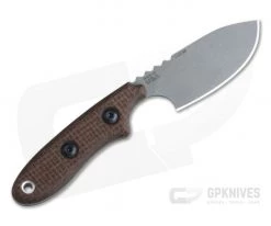TOPS Bull Trout Brown Burlap Micarta 154CM EDC Fixed Blade BLTT-01 -EDC (Every Day Carry) Shop bltt 01 3