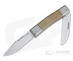 LionSteel BestMan 2-Blade Slip Joint M390 Natural Micarta BM13-CVN