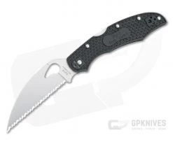 Byrd Cara Cara 2 Wharncliffe Lightweight Black FRN Satin Serrated Folder BY03SBKWC2