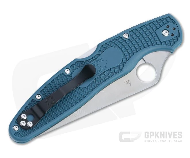 Spyderco Police 4 Lightweight Serrated K390 Dark Cyan Blue FRN Back Lock C07FS4K390 4 Spyderco Police 4 Lightweight Serrated K390 Dark Cyan Blue FRN Back Lock C07FS4K390 - Image 2