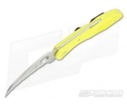 Spyderco Tasman Salt 2 Serrated H1 Yellow FRN Back Lock Folder C106SYL2 7 Spyderco Tasman Salt 2 Serrated H1 Yellow FRN Back Lock Folder C106SYL2 -EDC (Every Day Carry) Shop c106syl2 3