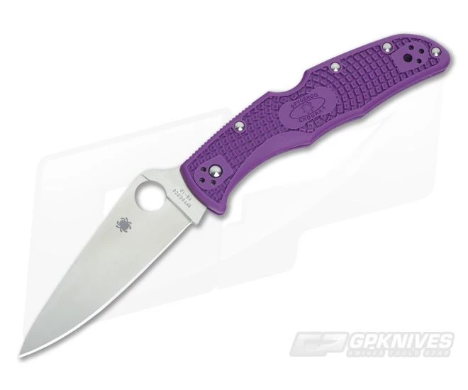 Spyderco Endura 4 Flat Ground VG10 Purple FRN C10FPPR 3 Spyderco Endura 4 Flat Ground VG10 Purple FRN C10FPPR