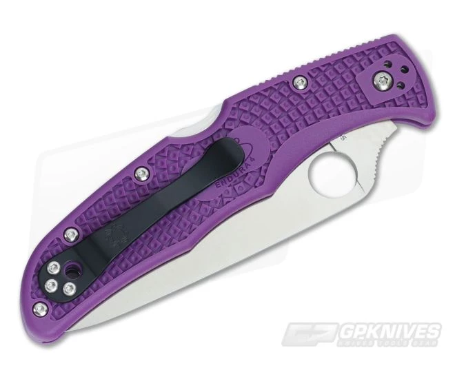 Spyderco Endura 4 Flat Ground VG10 Purple FRN C10FPPR 4 Spyderco Endura 4 Flat Ground VG10 Purple FRN C10FPPR - Image 2