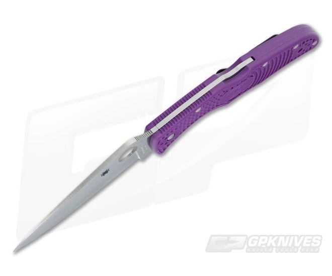 Spyderco Endura 4 Flat Ground VG10 Purple FRN C10FPPR 5 Spyderco Endura 4 Flat Ground VG10 Purple FRN C10FPPR - Image 3