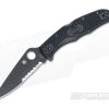 Spyderco Endura 4 Lightweight Partially Serrated Black VG10 Black FRN C10PSBBK -EDC (Every Day Carry) Shop c10psbbk