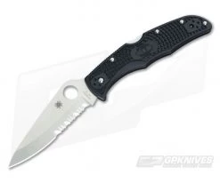 Spyderco Endura 4 Lightweight Partially Serrated VG10 Black FRN C10PSBK