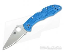 Spyderco Delica 4 Flat Ground VG10 Blue FRN C11FPBL