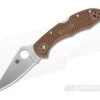 Spyderco Delica 4 Flat Ground VG10 Brown FRN C11FPBN -EDC (Every Day Carry) Shop c11fpbn 1