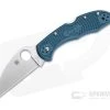 Spyderco Delica 4 Wharncliffe Plain K390 Dark Cyan Blue FRN C11FPWK390 -EDC (Every Day Carry) Shop c11fpwk390 1 1