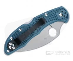 Spyderco Delica 4 Wharncliffe Plain K390 Dark Cyan Blue FRN C11FPWK390 -EDC (Every Day Carry) Shop c11fpwk390 2
