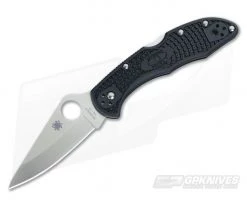 Spyderco Delica 4 Plain VG10 Black FRN C11PBK