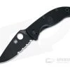 Spyderco Tenacious Lightweight Black FRN Black Partially Serrated Liner Lock C122PSBBK