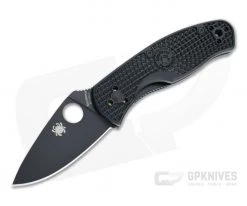 Spyderco Persistence Lightweight Black Plain Edge Black FRN Liner Lock Folder C136PBBK