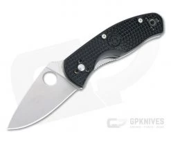 Spyderco Persistence Lightweight Satin Plain Black FRN Liner Lock Folder C136PBK
