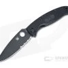 Spyderco Resilience Lightweight Black Partially Serrated Black FRN Liner Lock Folder C142PSBBK -EDC (Every Day Carry) Shop c142psbbk 1 1