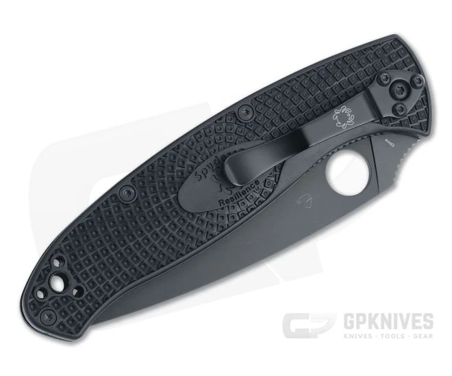 Spyderco Resilience Lightweight Black Partially Serrated Black FRN Liner Lock Folder C142PSBBK 4 Spyderco Resilience Lightweight Black Partially Serrated Black FRN Liner Lock Folder C142PSBBK - Image 2