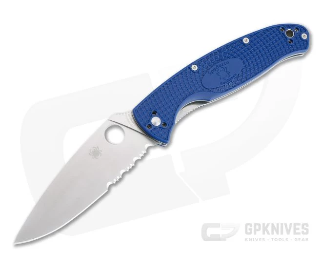 Spyderco Resilience Lightweight Satin Partially Serrated S35VN Blue FRN Liner Lock Folder C142PSBL 3 Spyderco Resilience Lightweight Satin Partially Serrated S35VN Blue FRN Liner Lock Folder C142PSBL