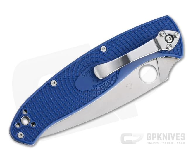 Spyderco Resilience Lightweight Satin Partially Serrated S35VN Blue FRN Liner Lock Folder C142PSBL 4 Spyderco Resilience Lightweight Satin Partially Serrated S35VN Blue FRN Liner Lock Folder C142PSBL - Image 2