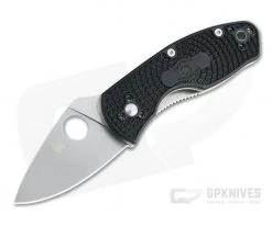 Spyderco Ambitious Lightweight Satin Plain Black FRN Liner Lock Folder C148PBK