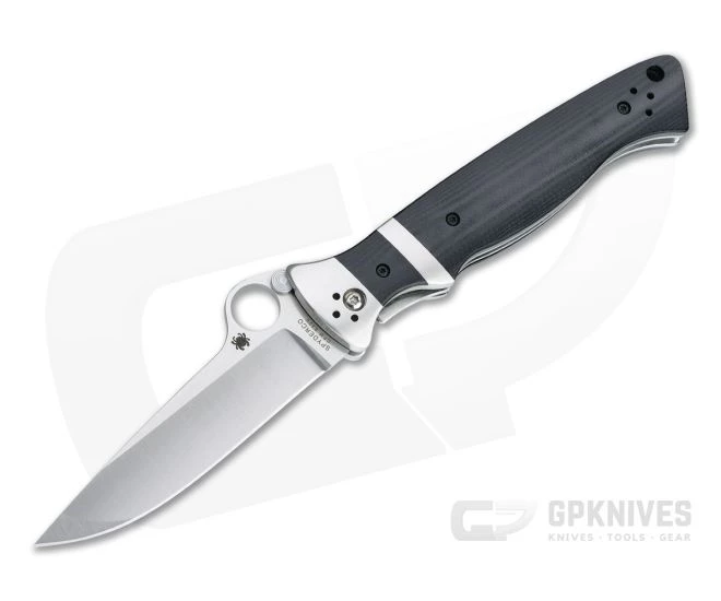 Spyderco Vallotton Sub-Hilt Satin S30V Black G10 Liner Lock Folder C149GP 3 Spyderco Vallotton Sub-Hilt Satin S30V Black G10 Liner Lock Folder C149GP