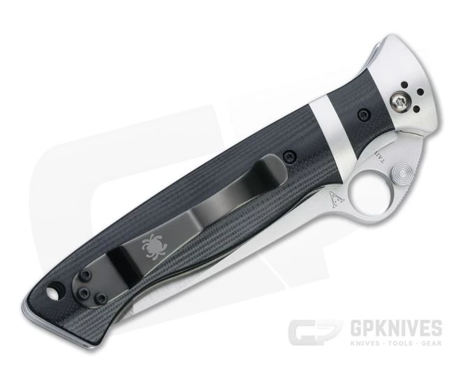 Spyderco Vallotton Sub-Hilt Satin S30V Black G10 Liner Lock Folder C149GP 4 Spyderco Vallotton Sub-Hilt Satin S30V Black G10 Liner Lock Folder C149GP - Image 2