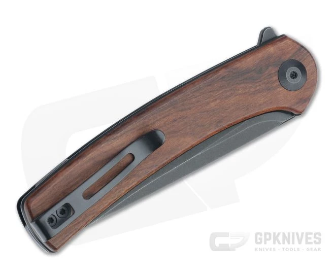 CIVIVI Mini Asticus Black Stonewashed Stainless Cuibourtia Wood Liner Lock Flipper C19026B-5 4 CIVIVI Mini Asticus Black Stonewashed Stainless Cuibourtia Wood Liner Lock Flipper C19026B-5 - Image 2